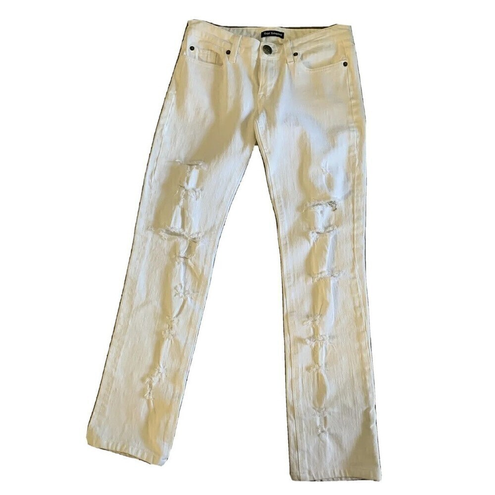𝅺ROYAL Underground‎ Jeans Size 26 White Distressed Denim